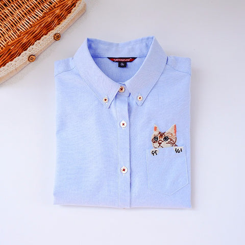 CAT IN POCKET SHIRT